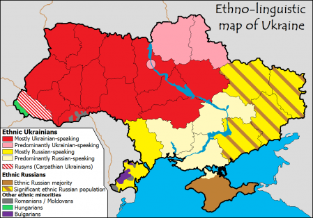 Ethnolingusitic map of ukraine